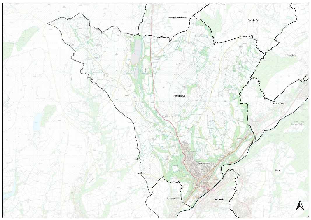 Map Ward Pontardawe